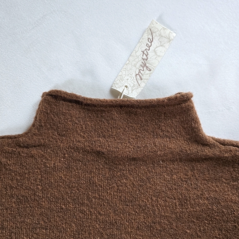 Mystree▪️Chesnut Brown Mockneck Sweater - Picture 3 of 7